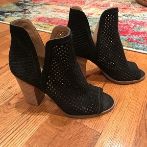 Lucky brand peep toe booties